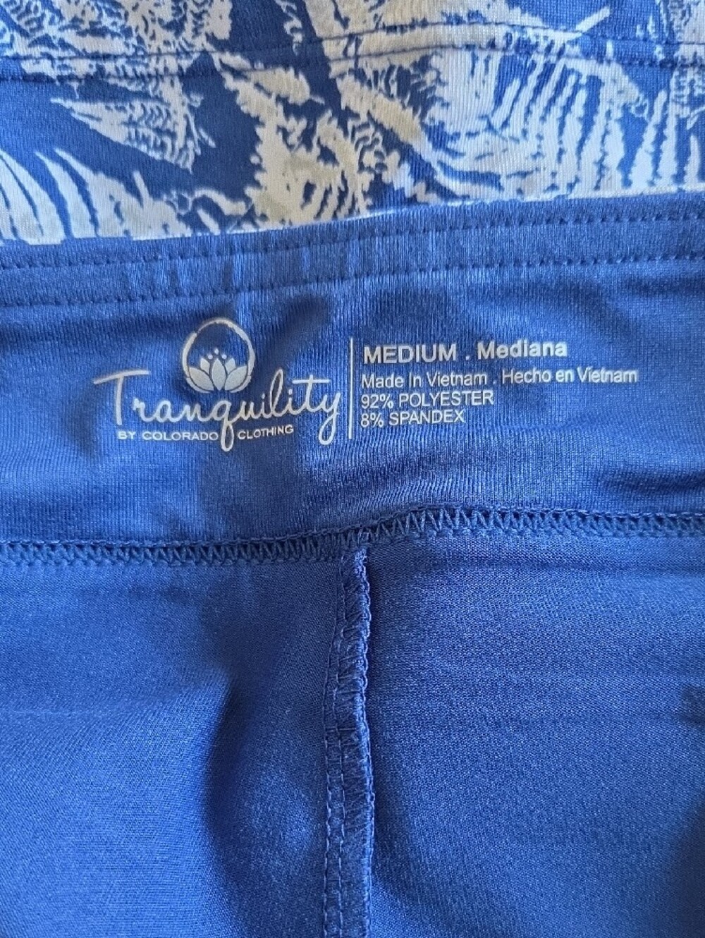 Tranquility by Colorado Clothing Blue Fern-Print Athletic Skort - Picture 5 of 5